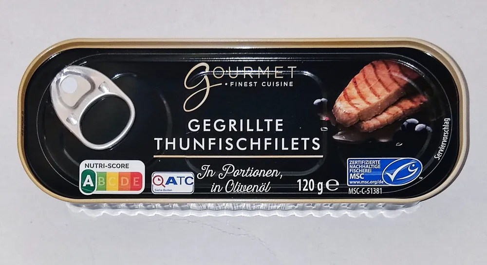 Gegrillte Thunfischfilets in Olivenöl