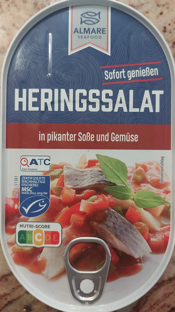 HERINGSSALAT in pikanter Soße und Gemüse