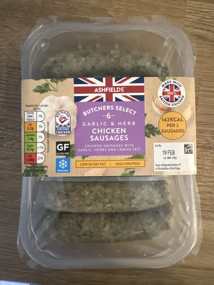 Chicken sausages (garlic & herb)