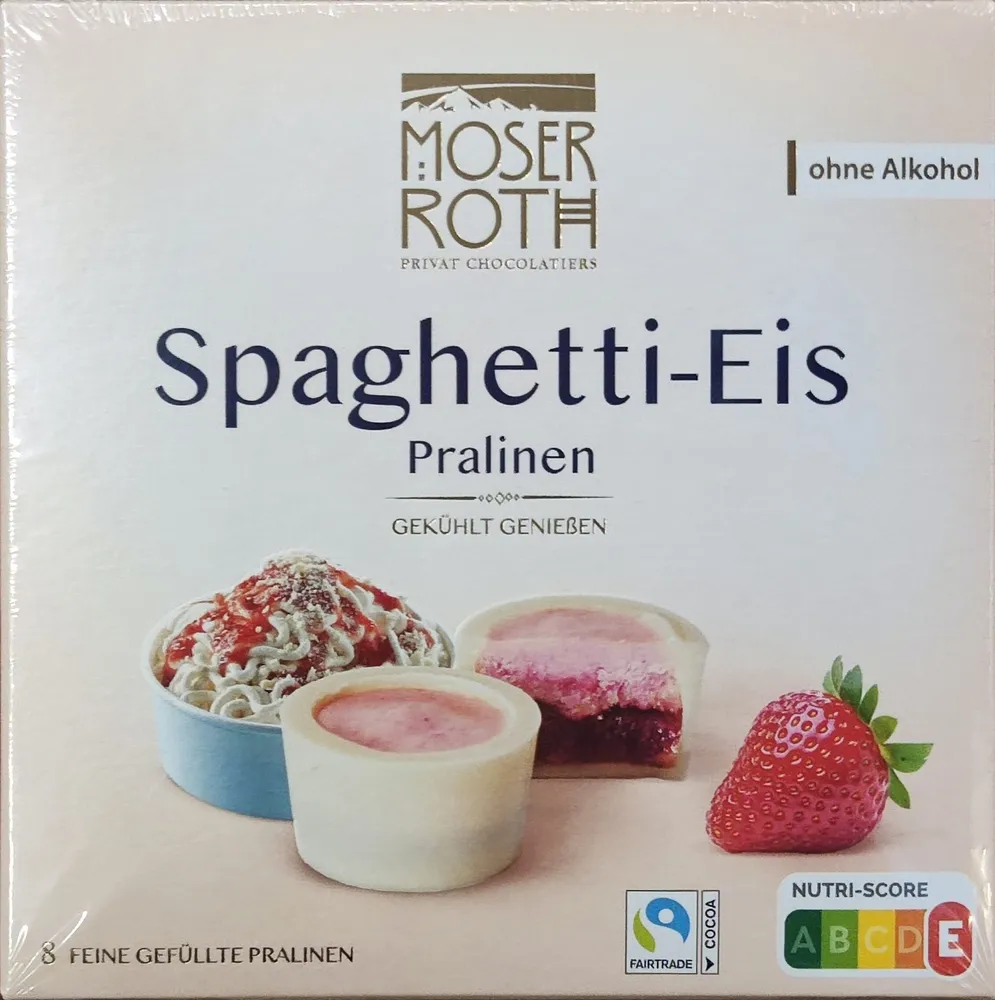 Pralinen Typ Spaghetti-Eis