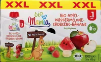 Bio-Fruchtpüree XXL - Apfel-Wassermelone-Erdbeere-Banane