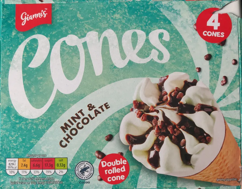 Gianni's Mint & Chocolate Cones