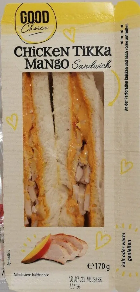Chicken Tikka Mango Sandwich
