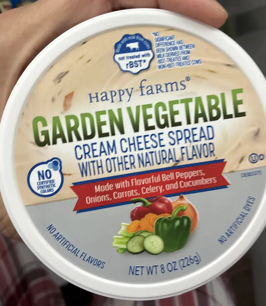 Garden Vegetable Cream Cheese Spread with Other Natural Flavor