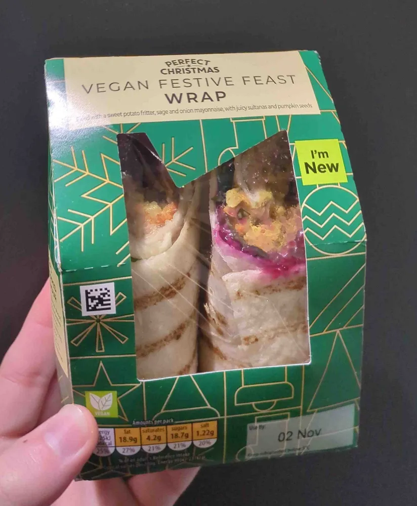 Vegan festive feast wrap