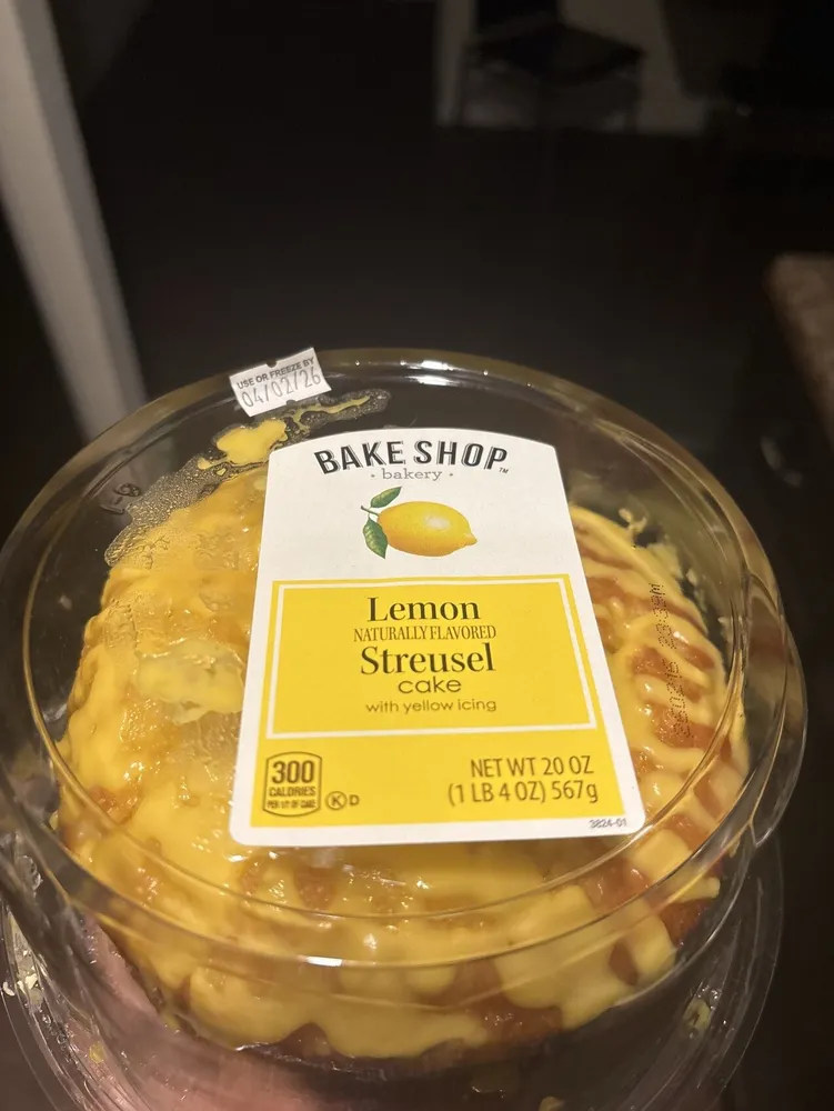 Lemon Streusel Cake With Yellow Icing