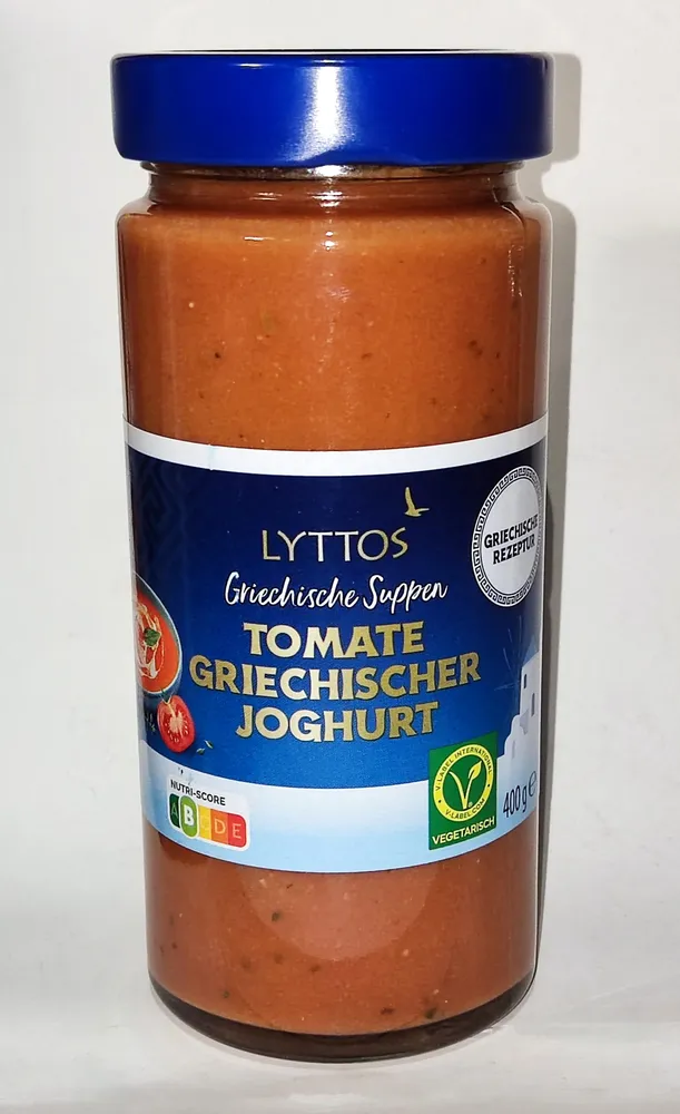 Griechische Suppe - Tomate-Griechischer Joghurt