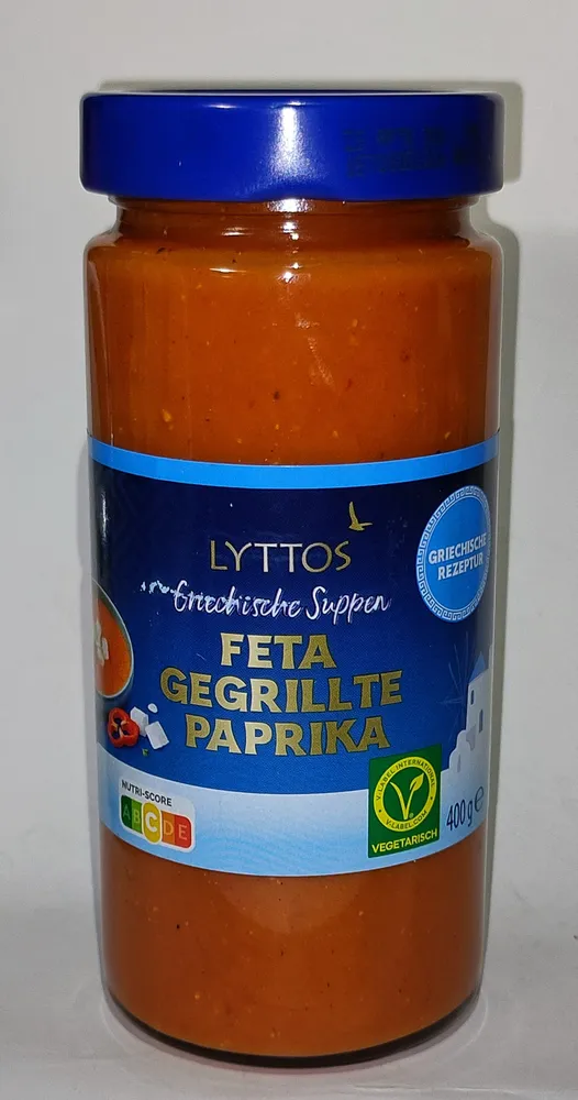 Griechische Suppe - Feta-Gegrillte Paprika