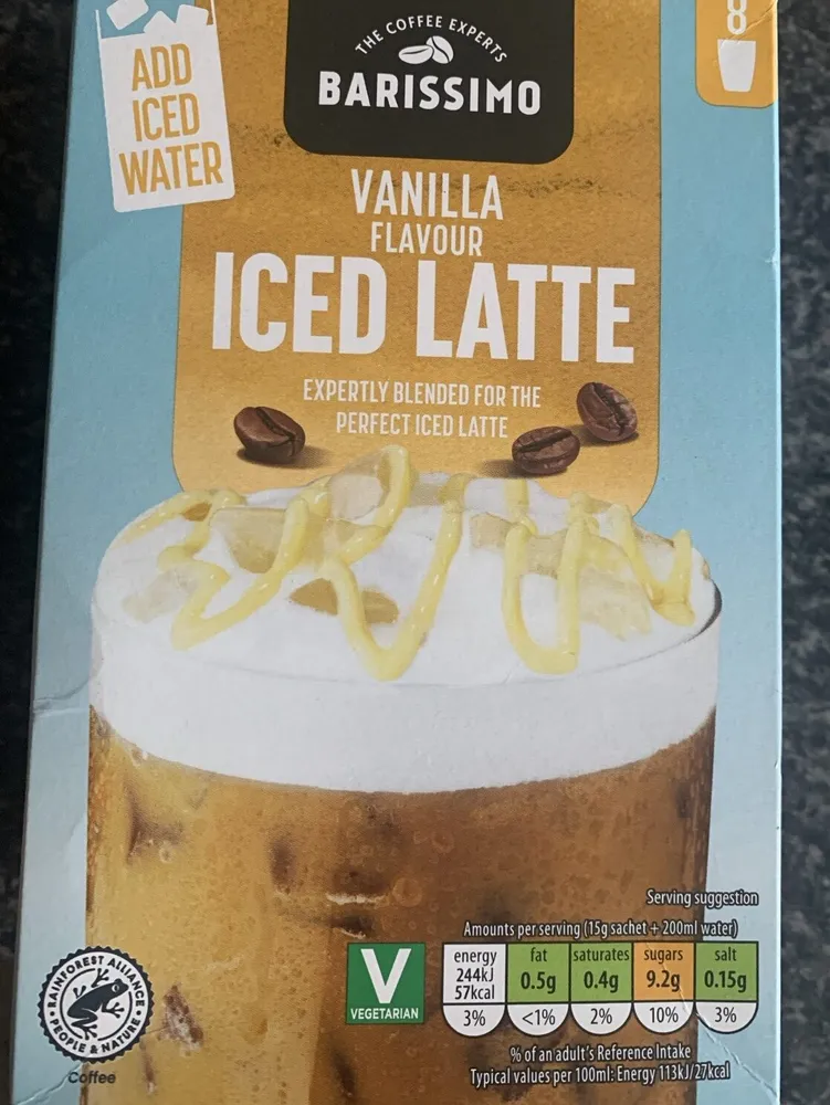 Vanilla Flavour Iced Latte