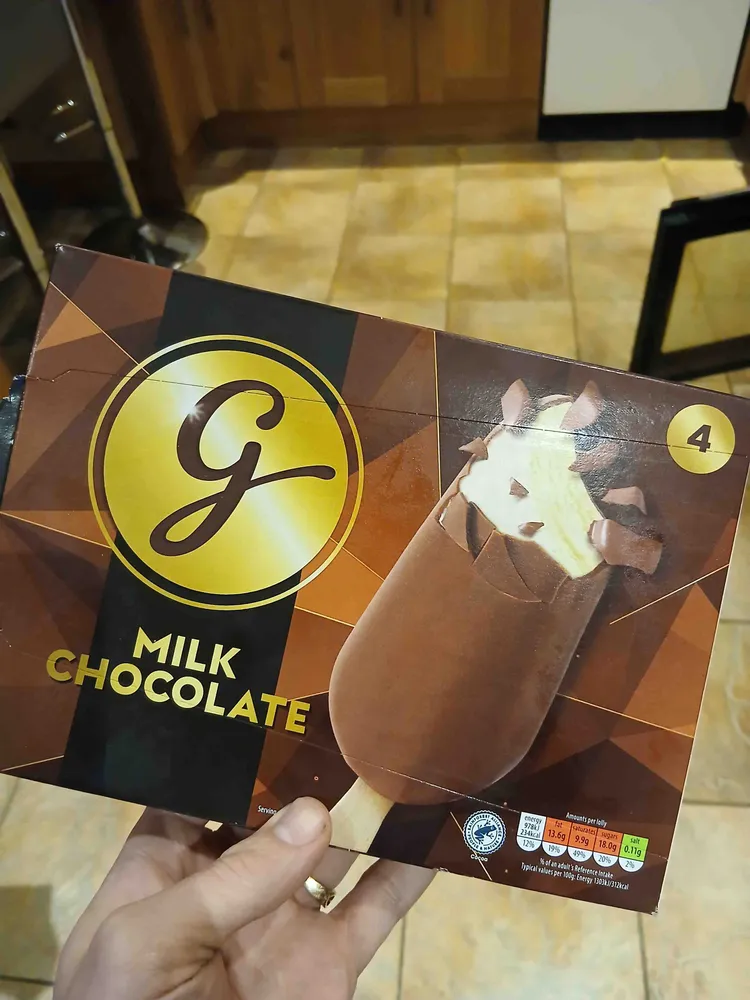 Milk chocolate ice cream