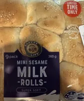 Mini Sesame Milk Rolls