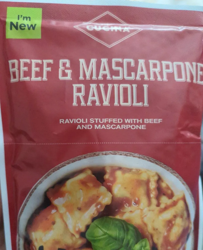 Beef & mascarpone ravioli