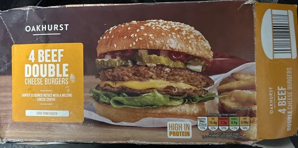 Beef Double Cheese Burgers