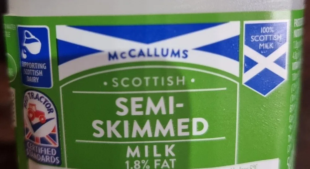 Scottish Semi-Skimmed Milk (1.8% Fat)
