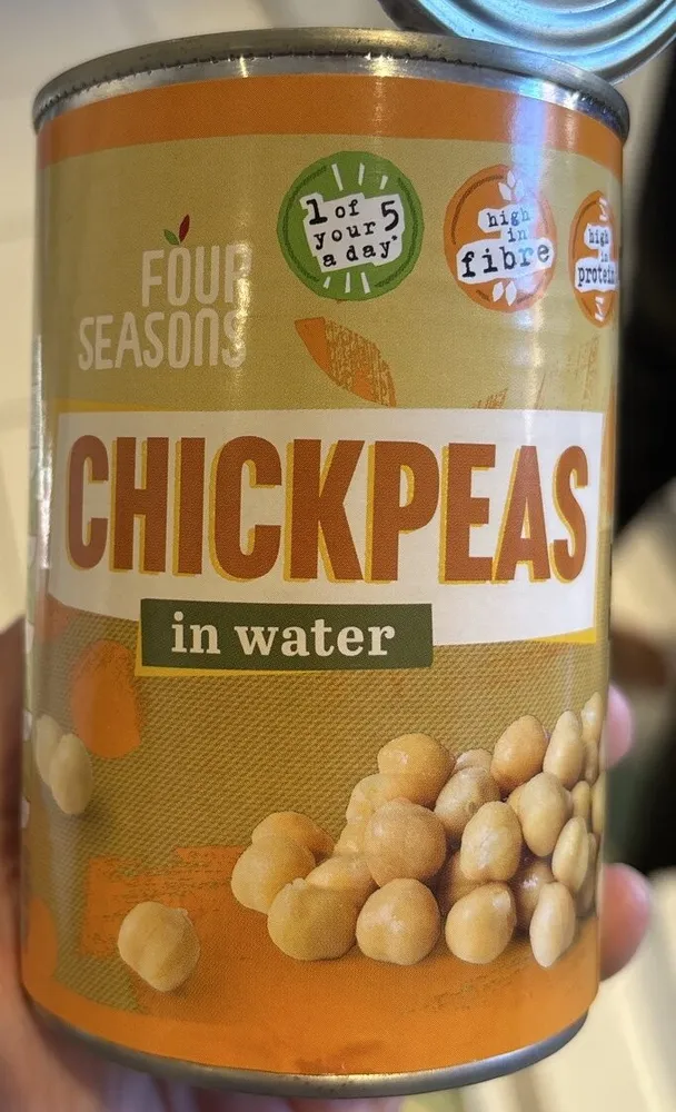 Chickpeas in water