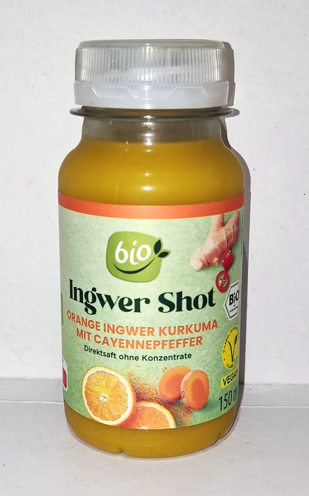 Bio-Ingwershot - Orange-Ingwer-Kurkuma & Cayennepfeffer