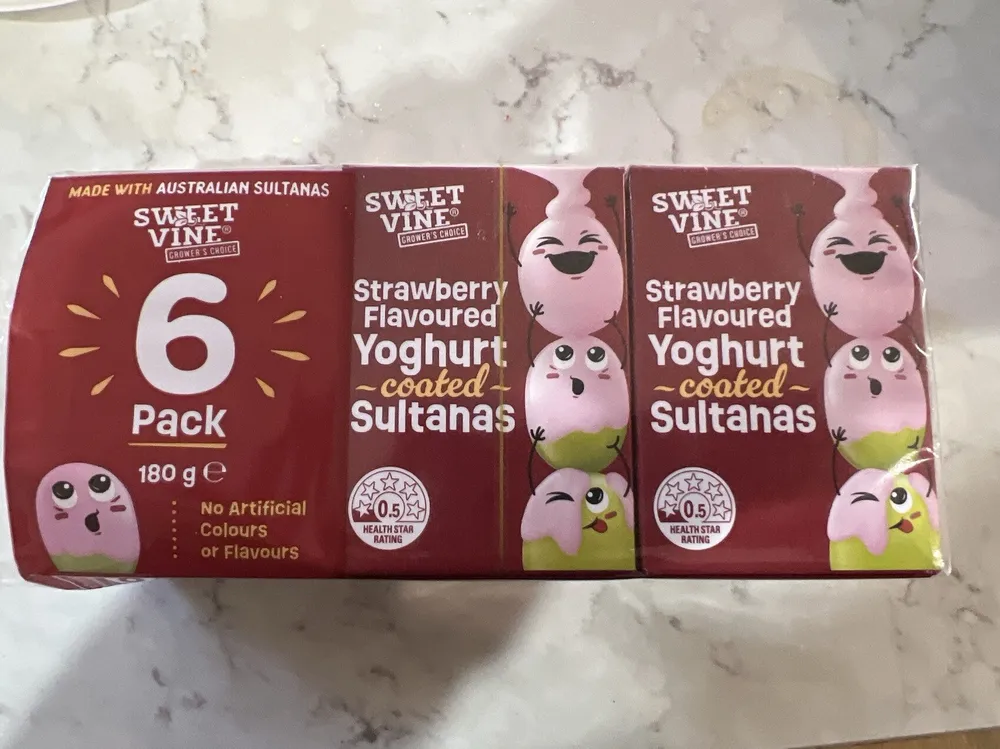 Strawberry Flavoured Yoghurt Coated Sultanas