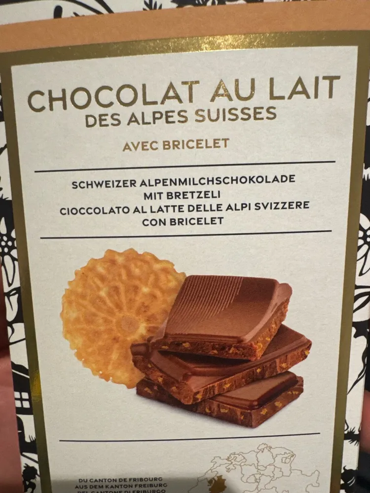 Alpenmilchschokolade Mit Bretzeli