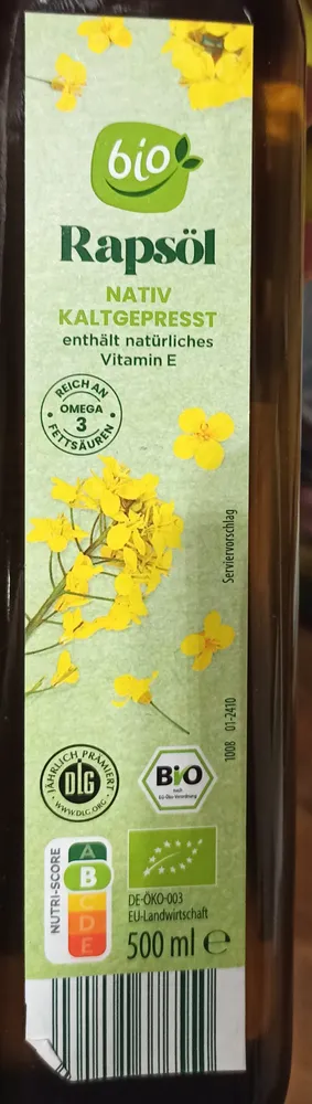Bio-Rapsöl nativ, kaltgepresst