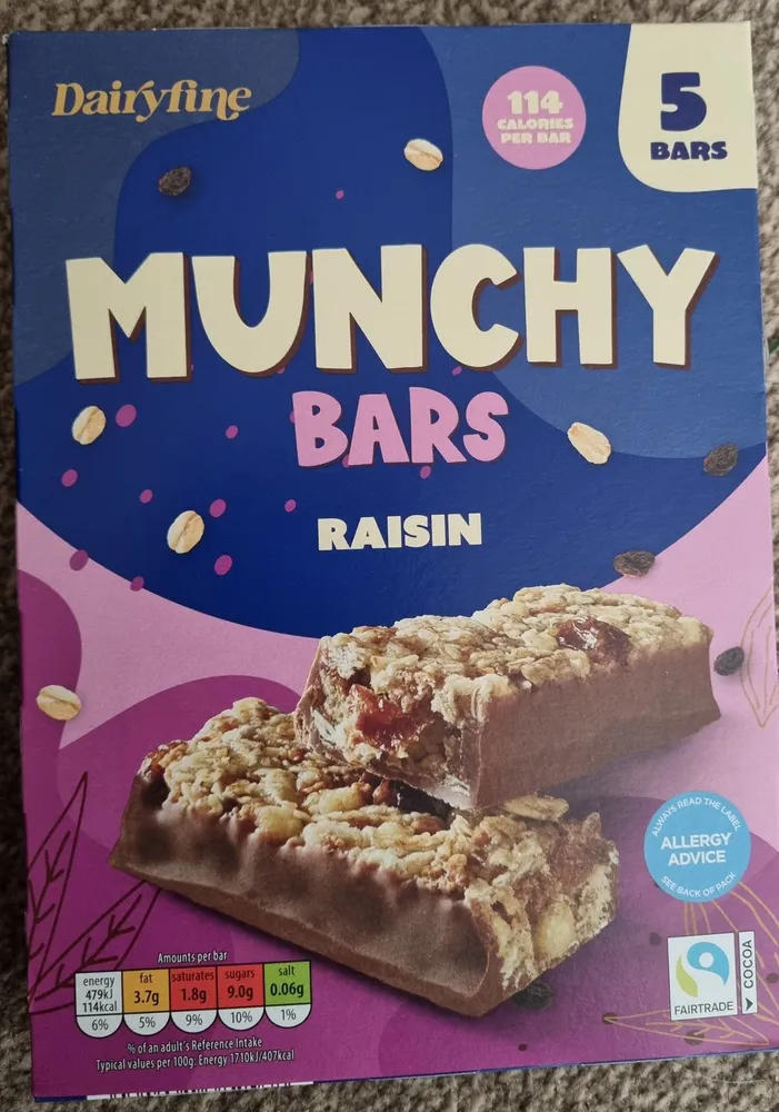 Munchy bars raisin