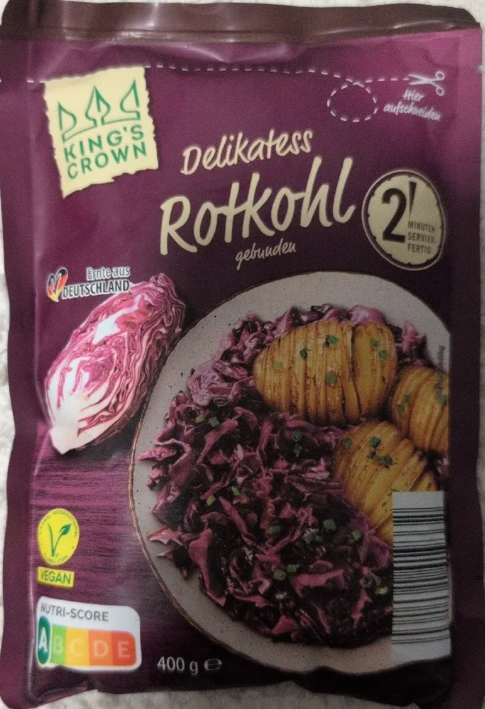 Delikatess Rotkohl Gebauden