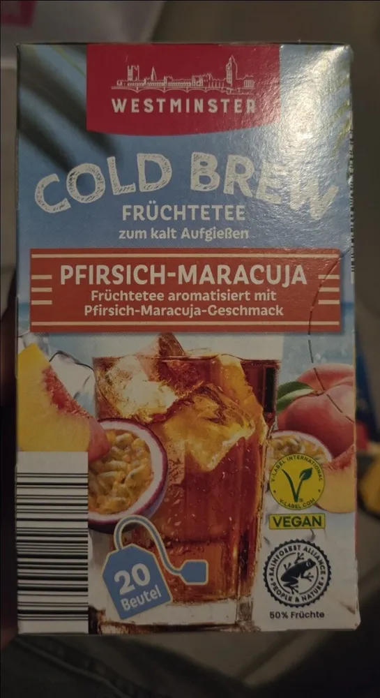 Pfirsich-Maracuja Eistee Cold Brew