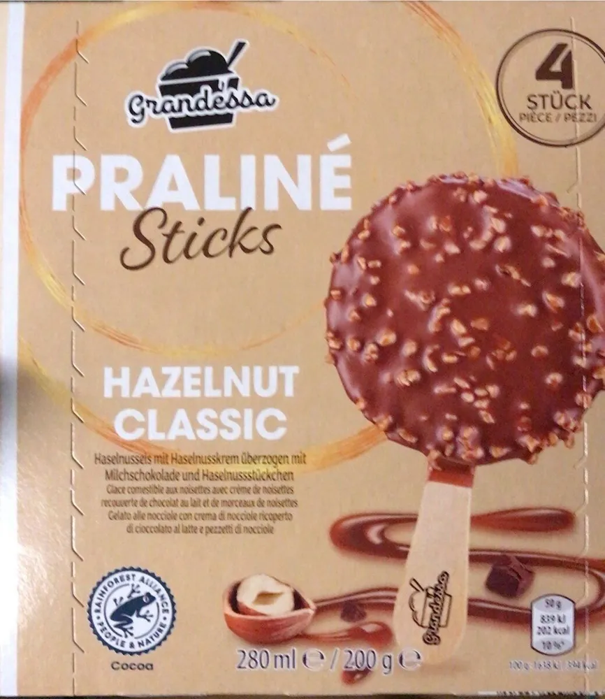 Praliné sticks