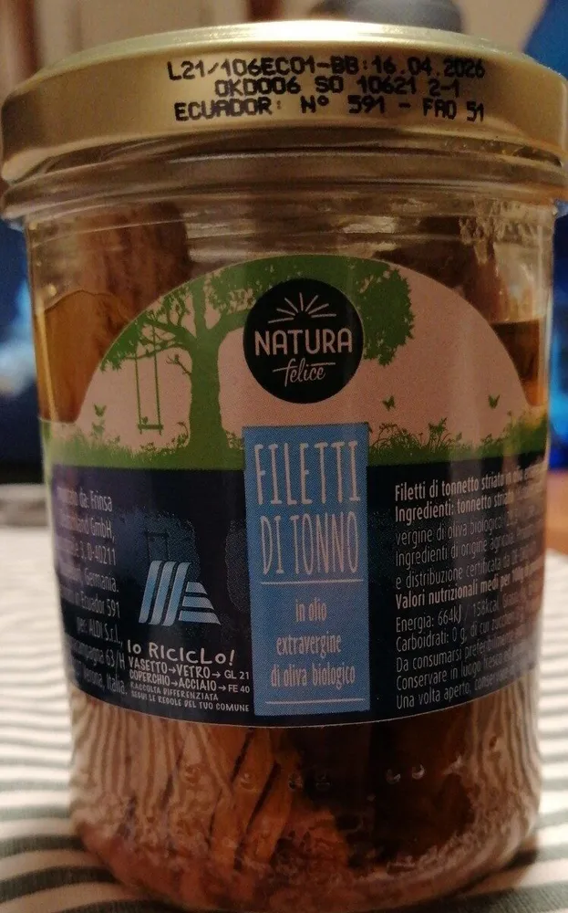 Filetti di Tonno in olio extravergine di oliva