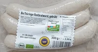 Bio thüringer Rostbratwurst, gebrüht