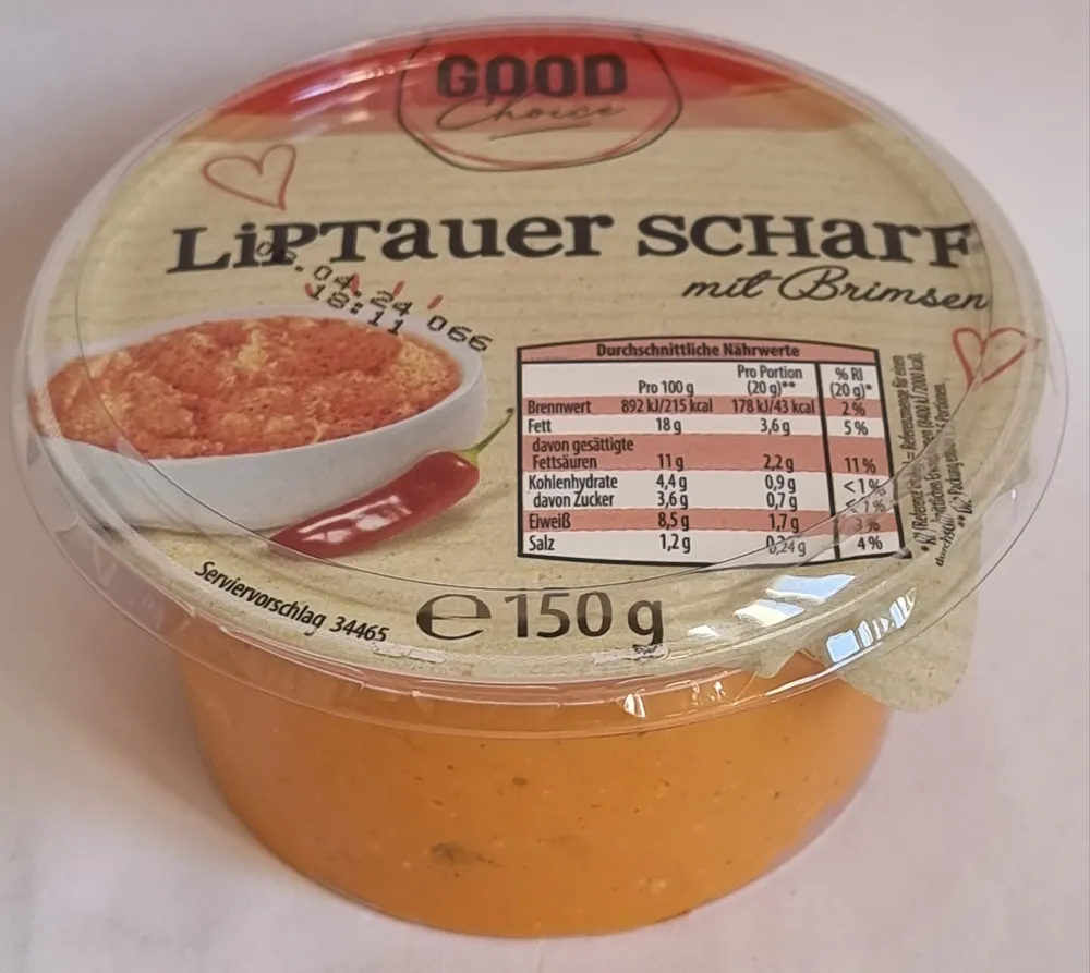 Liptauer scharf mit Brimsen