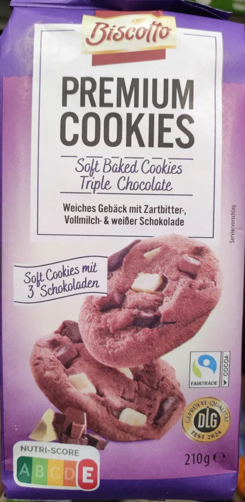 Premium Cookies soft baked triple chocolate