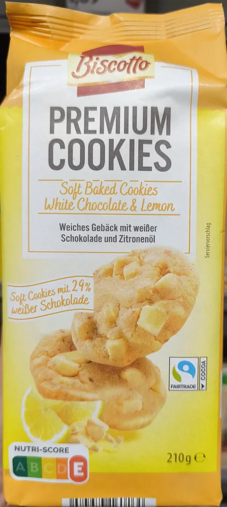 Premium-Cookies white chocolate & lemon