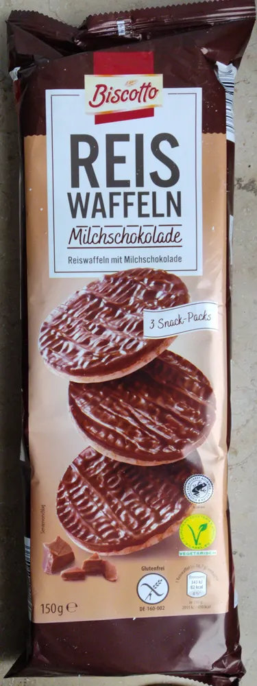 Reis-Waffeln mit Milchschokolade - Fach 12