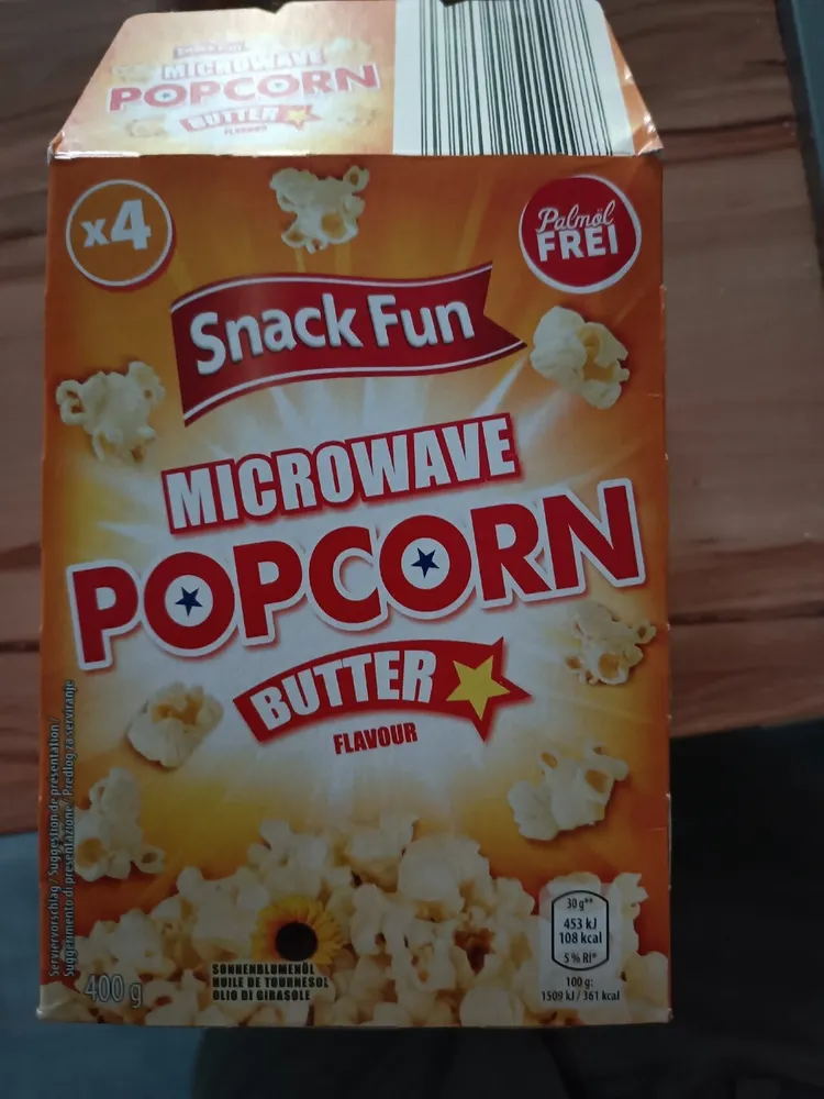 Mikrowellen Popcorn Butter
