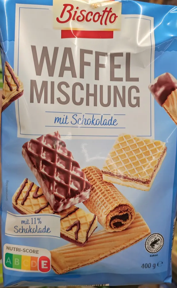 Waffelmischung mit Schokolade