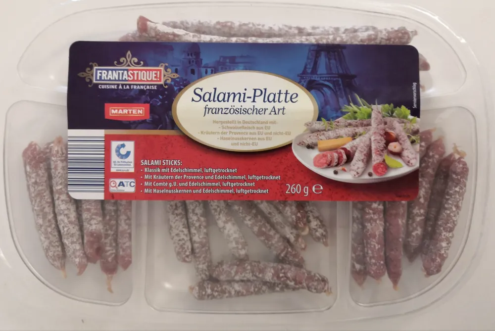 Salami-Platte französischer Art