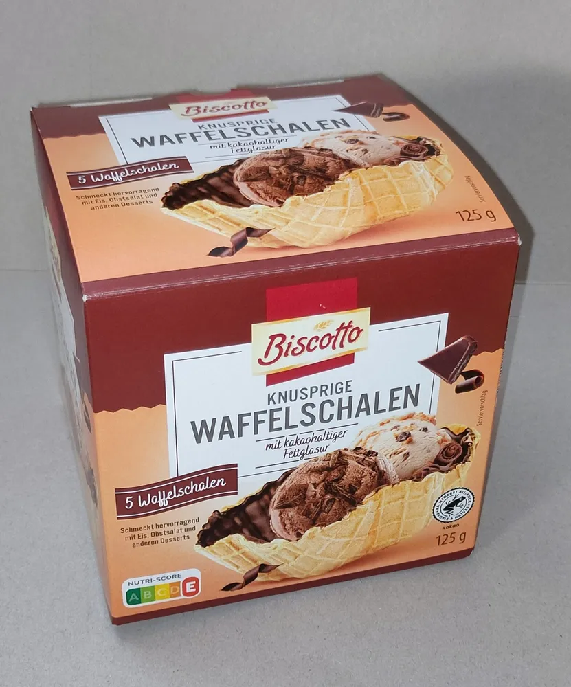 Knusprige Waffelschalen - Kakaohaltige Fettglasur