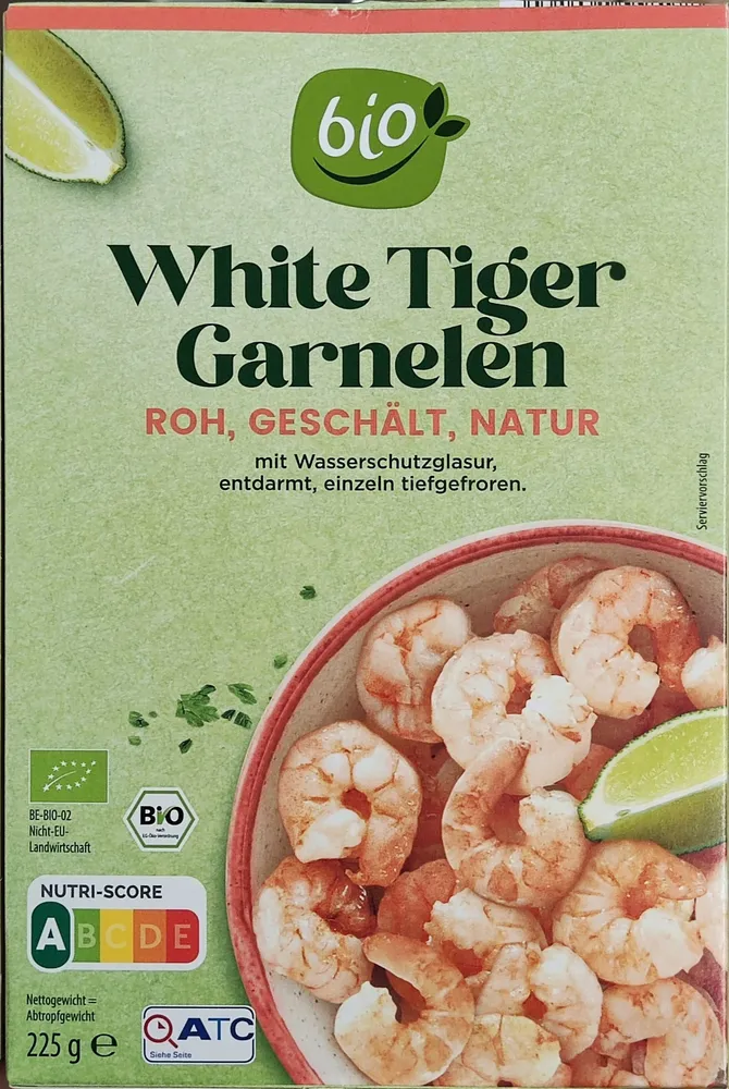 White Tiger Bio-Garnelen