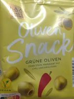 Oliven-Snack - Grüne Oliven mit Chili und Kräutern
