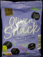 Olivensnack - Getrocknete schwarze Oliven