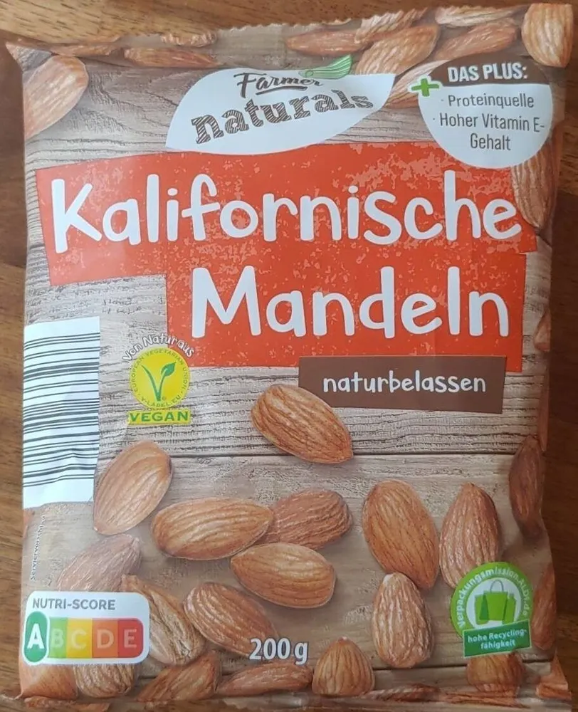 Kalifornische Mandeln naturbelassen