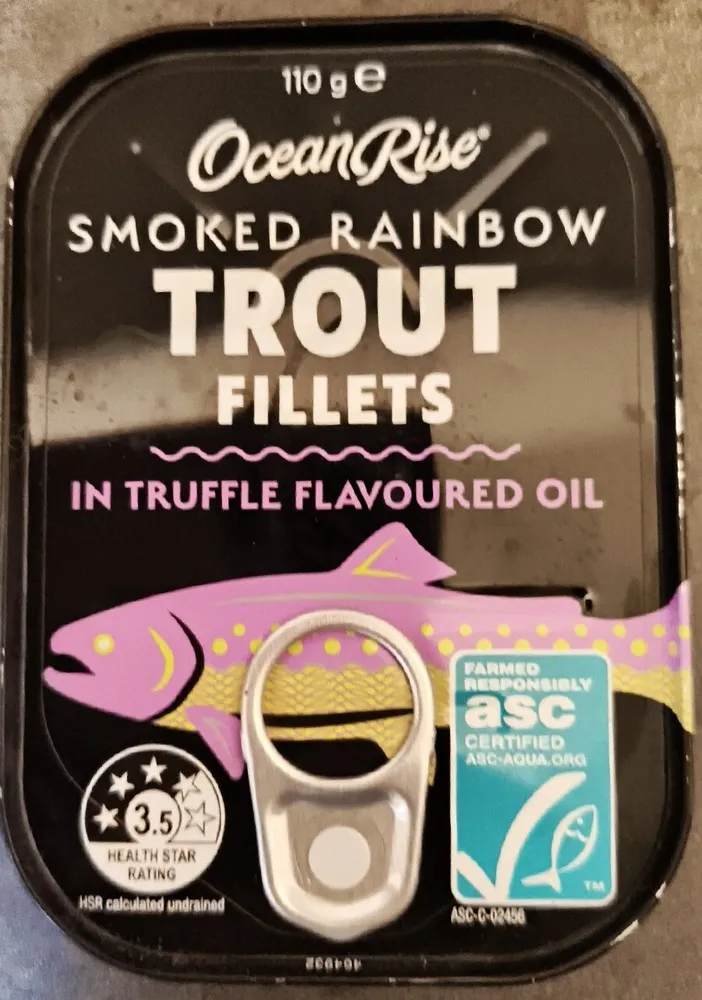 Smoked Rainbow Trout Fillets In Truffle Flavoured Oil