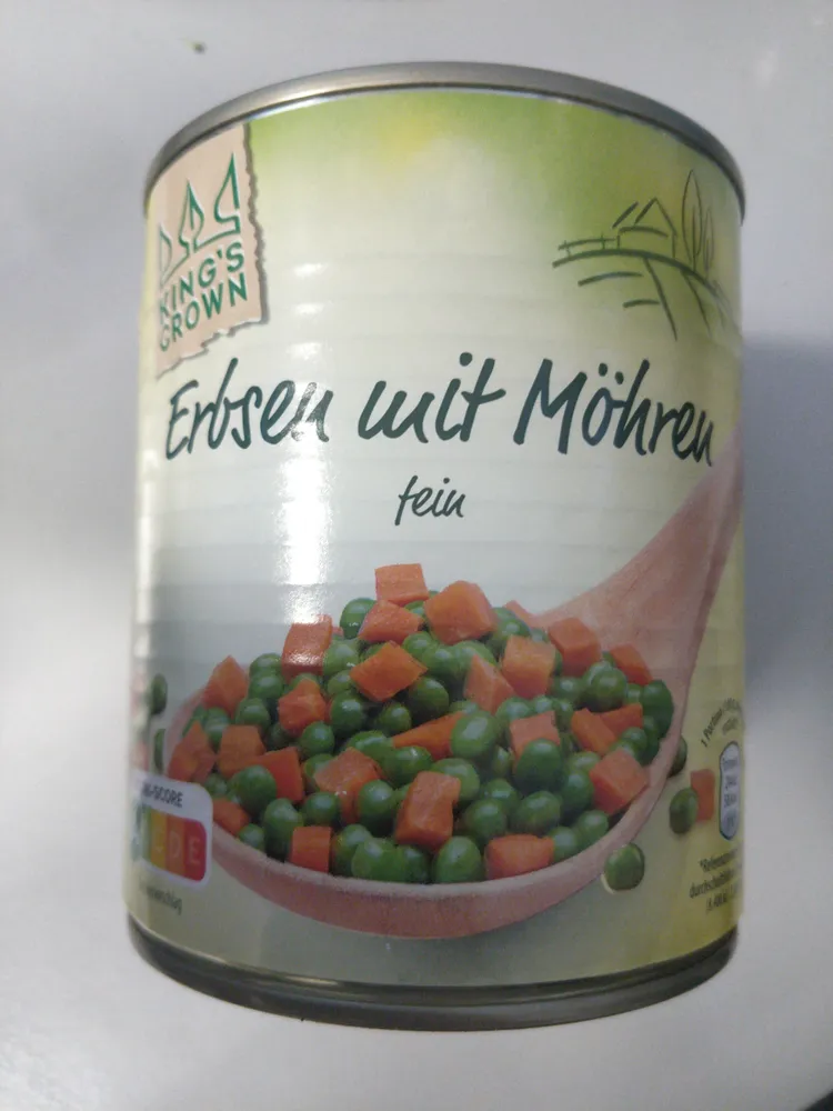Erbsen mit Möhren, fein