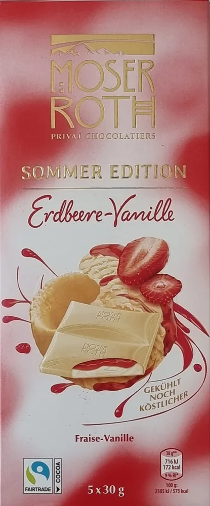 Weiße Schokolade Erdbeer-Vanille