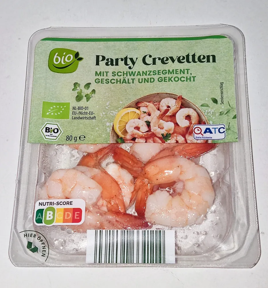 Bio-Partycrevetten, geschält & gekocht