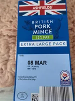 12% Fat British Pork Mince