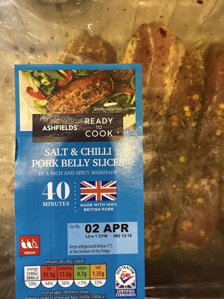 Salt & Chilli Pork Belly Slices