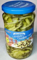 Wurstsalat-Gurken in Streifen