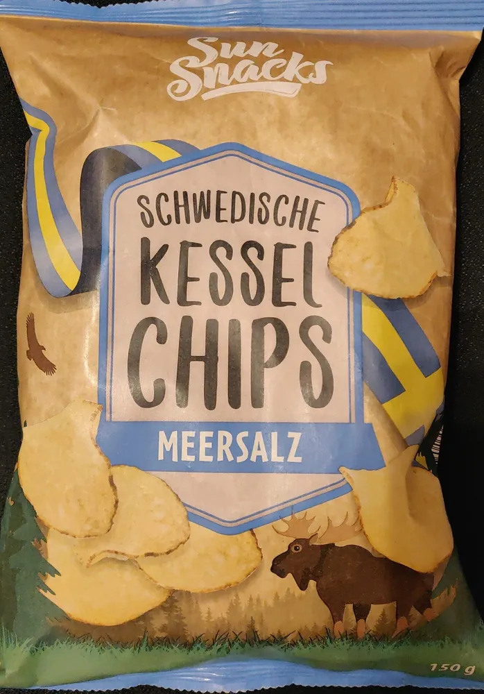 Schwedische Kesselchips Meersalz