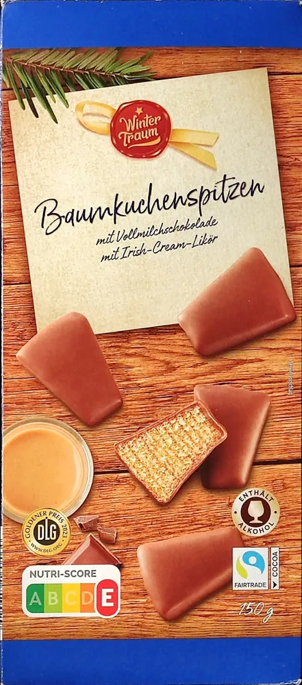 Baumkuchenspitzen - Vollmilchschokolade mit Irish-Cream-Likör
